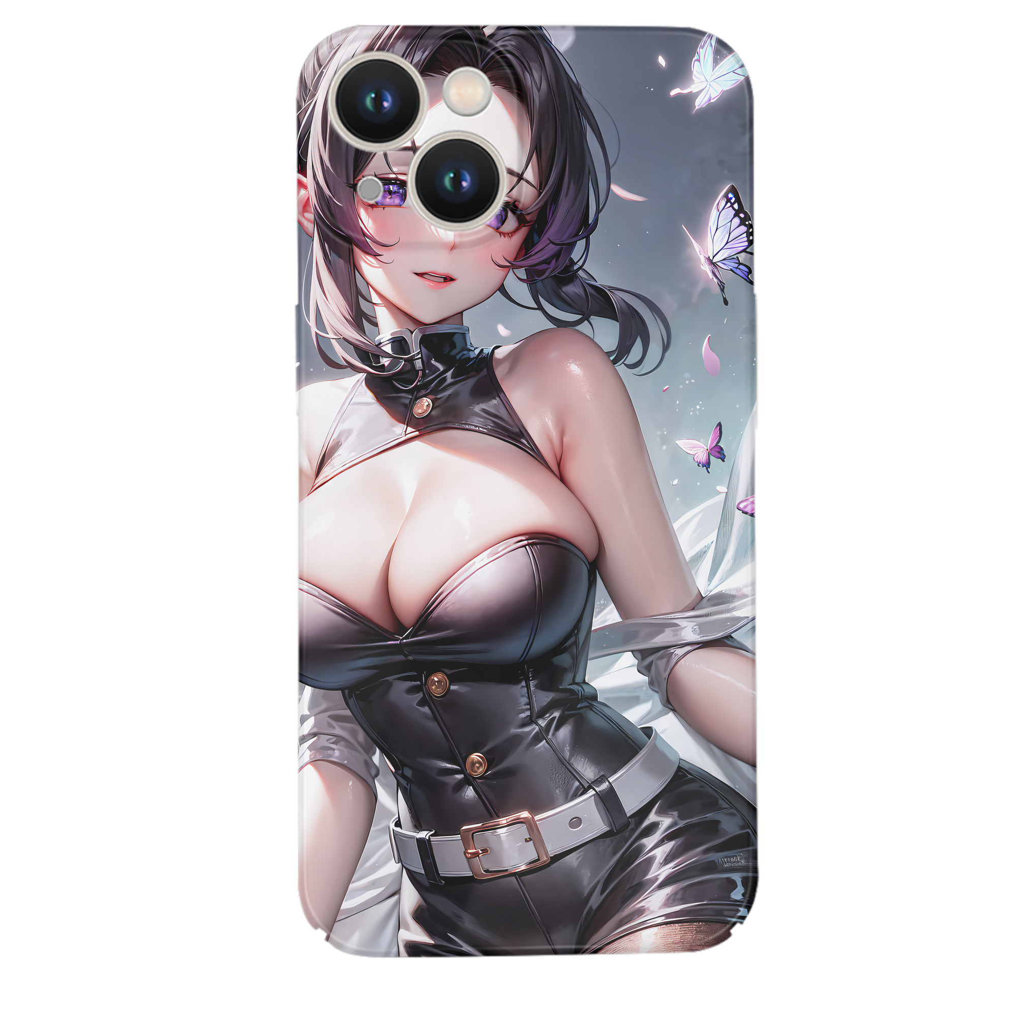 （画像用） 鬼滅の刃（きめつのやいば）蟲柱-胡蝶 しのぶ／こちょう しのぶ Kochou Shinobu 【iPhone 14シリーズ対応】ハードケース